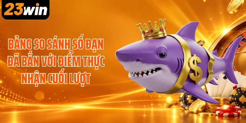 Bảng so sánh số đạn đã bắn với điểm thực nhận cuối lượt