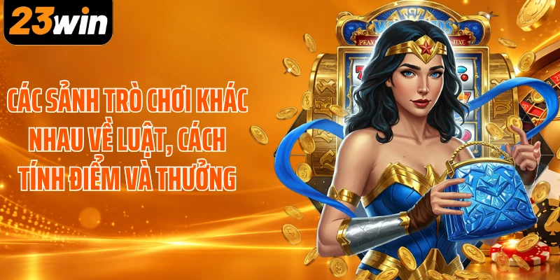 Các sảnh trò chơi khác nhau về luật, cách tính điểm và thưởng