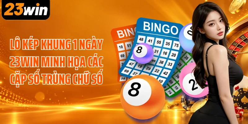 Lô kép khung 1 ngày 23WIN minh họa các cặp số trùng chữ số