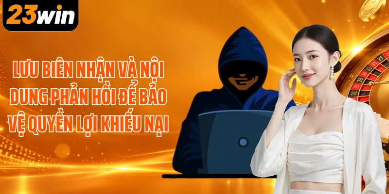 Lưu biên nhận và nội dung phản hồi để bảo vệ quyền lợi khiếu nại