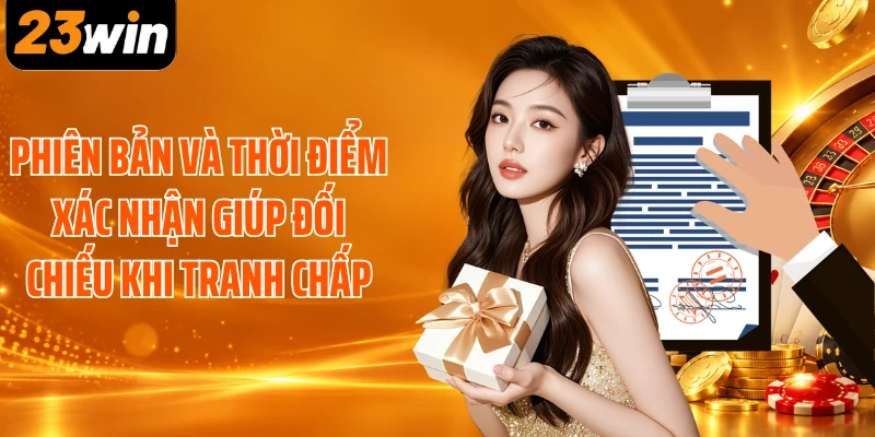 Phiên bản và thời điểm xác nhận giúp đối chiếu khi tranh chấp